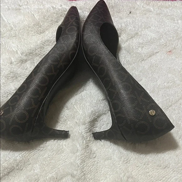 Calvin Klein Brown Patterned Heels - Picture 5 of 5